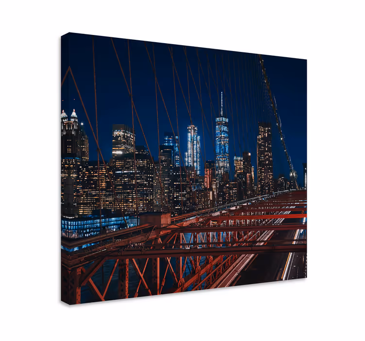 Cityscape wall art brooklyn bridge perspective - TenStickers