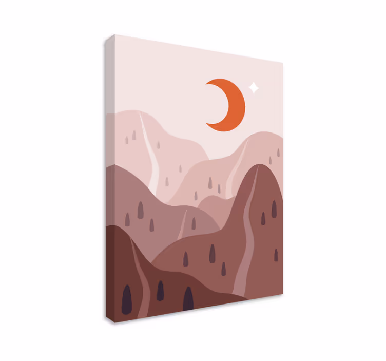 Moon and a tree  nordic art prints - TenStickers