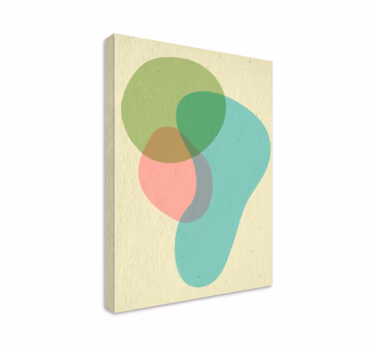 Abstract three colour spots  nordic art prints - TenStickers