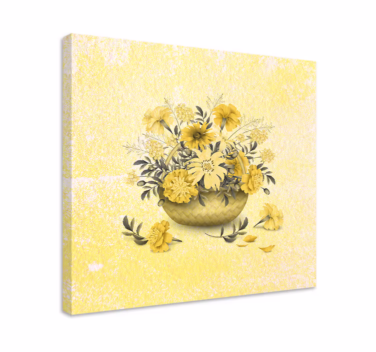 Flowers canvas yellow floral arrangement - TenStickers