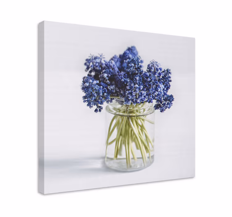 Flowers canvas blue flower bouquet art - TenStickers