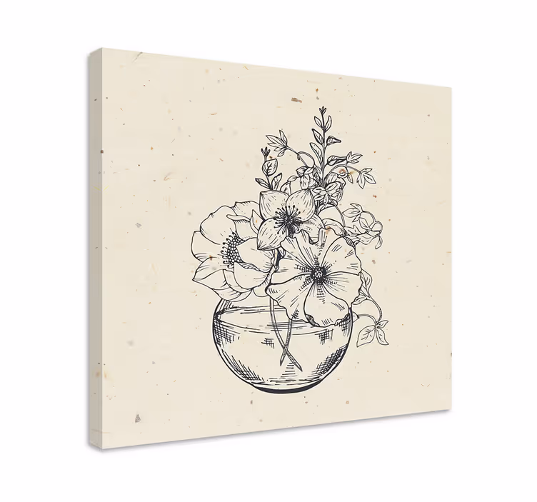 FLOWER BOWL ARRANGEMENT Flowers  canvas - TenStickers