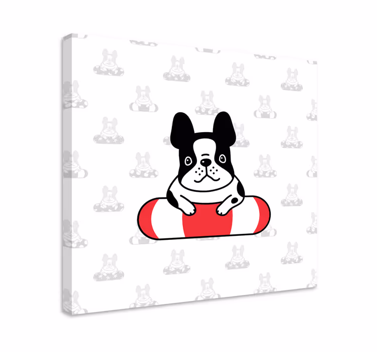 French bulldog pattern animal canvas prints - TenStickers