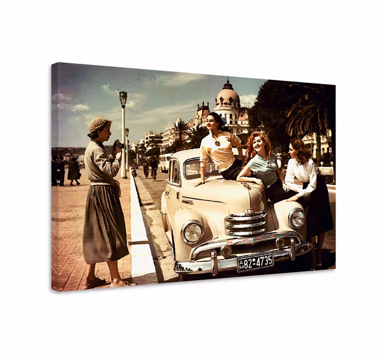 Retro canvas vintage car appeal - TenStickers