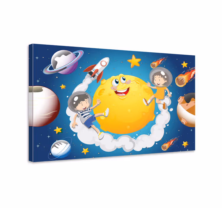 Nursery canvas space adventure joy - TenStickers