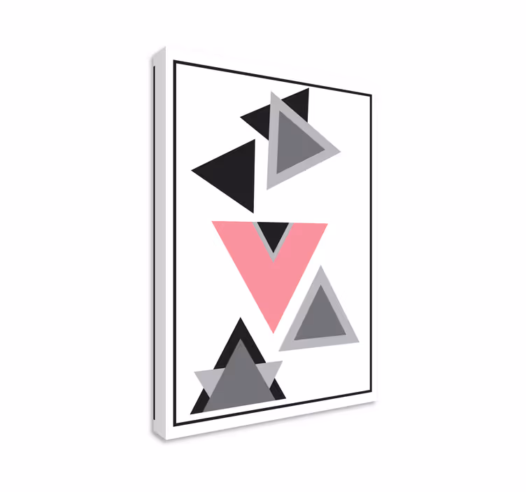 Triangles abstract art geometric canvas - TenStickers
