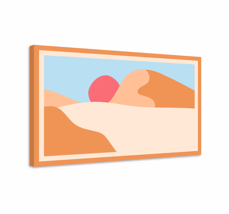 Abstract wall art 1 stylized desert landscape - TenStickers