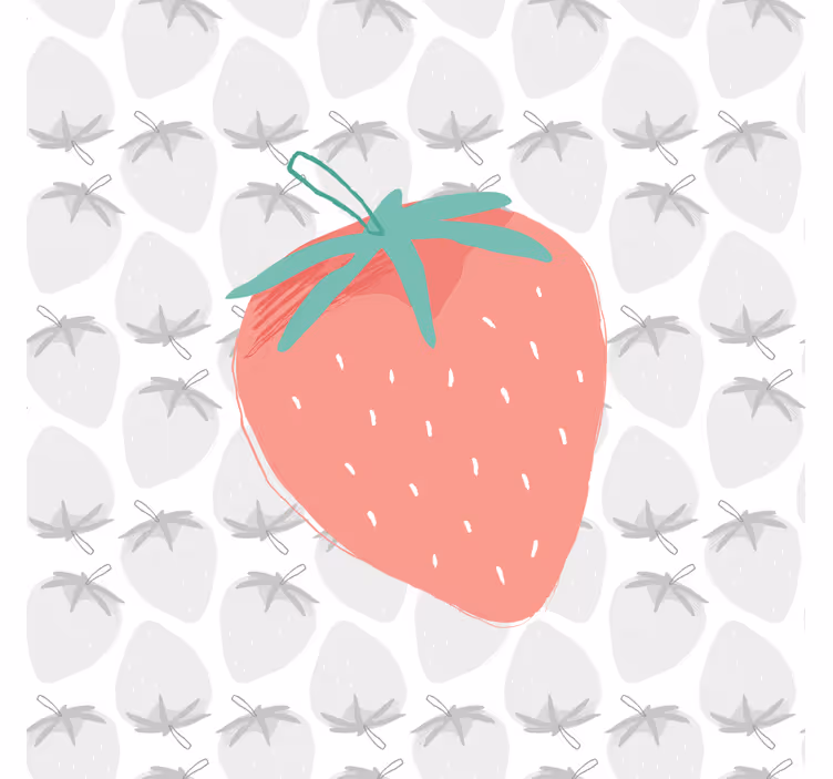 Seamless strawberry pattern pastel fruit canvas - TenStickers
