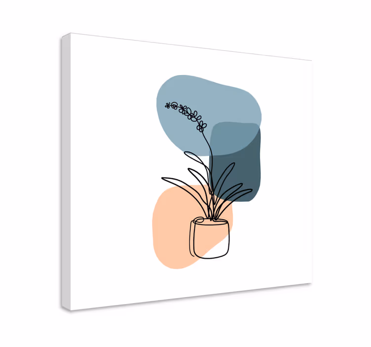 Flowers canvas with artistic plant designs - TenStickers