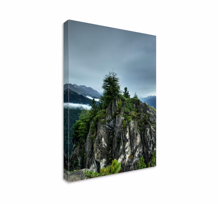 Mountain peak landscape landscape canvas - TenStickers