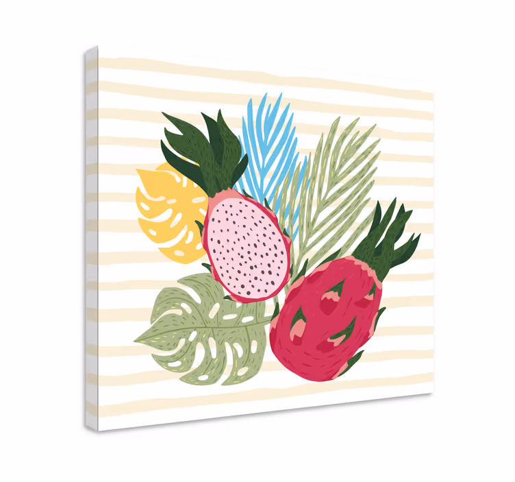 Fruit canvas wall art tropical fruit arrangement - TenStickers