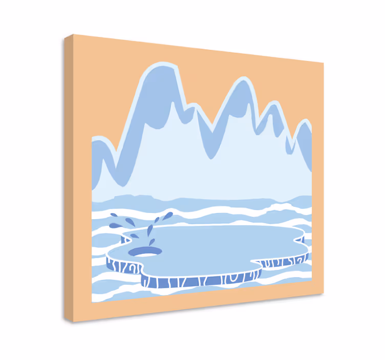 Landscape canvas iceberg scene - TenStickers