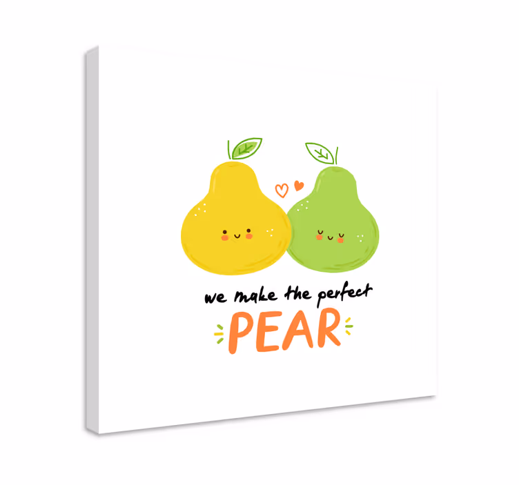 Fruit canvas wall art perfect pair of fruits - TenStickers