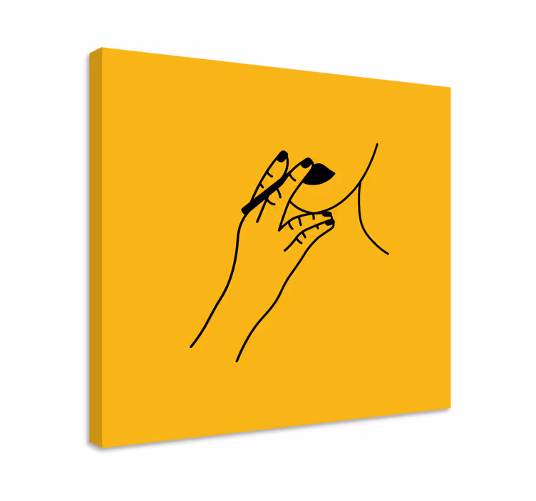 Retro canvas chic hand gesture - TenStickers