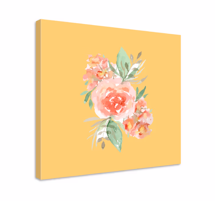 Flowers canvas floral bouquet artwork - TenStickers
