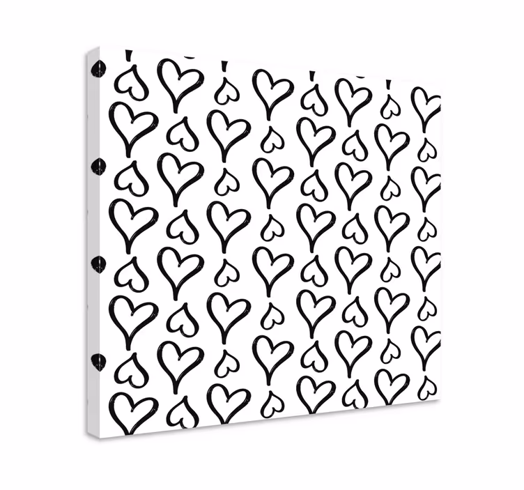 Quote canvas hearts pattern design - TenStickers