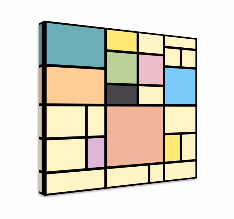 Geometric canvas of lively geometric shapes - TenStickers