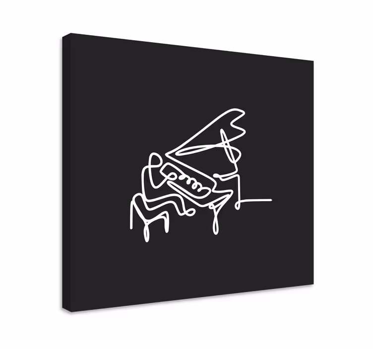 Music canvas art abstract piano melody - TenStickers