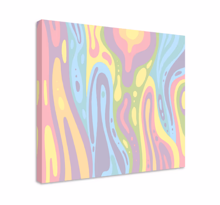 Abstract wall art 1 colorful fluid designs - TenStickers