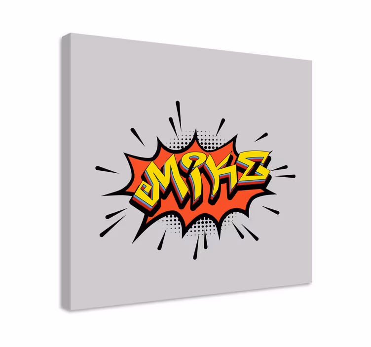 Abc canvas wall art in comic lettering style - TenStickers