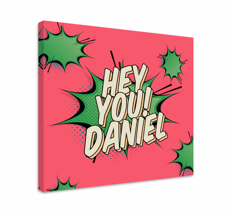 Personalised Comic Greeting teen canvas prints - TenStickers