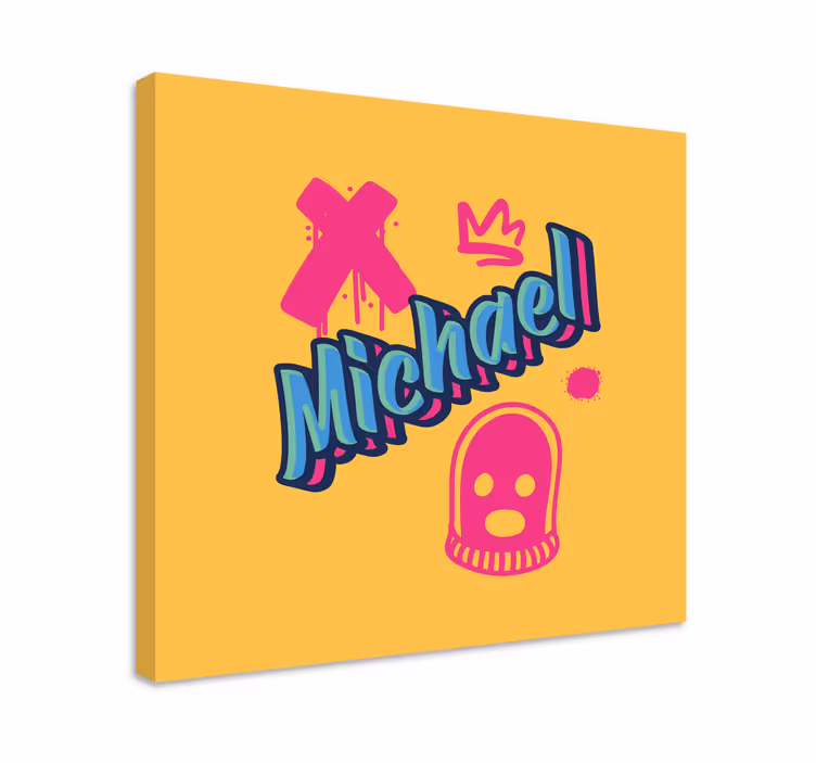 Abc canvas wall art bold lettering design - TenStickers