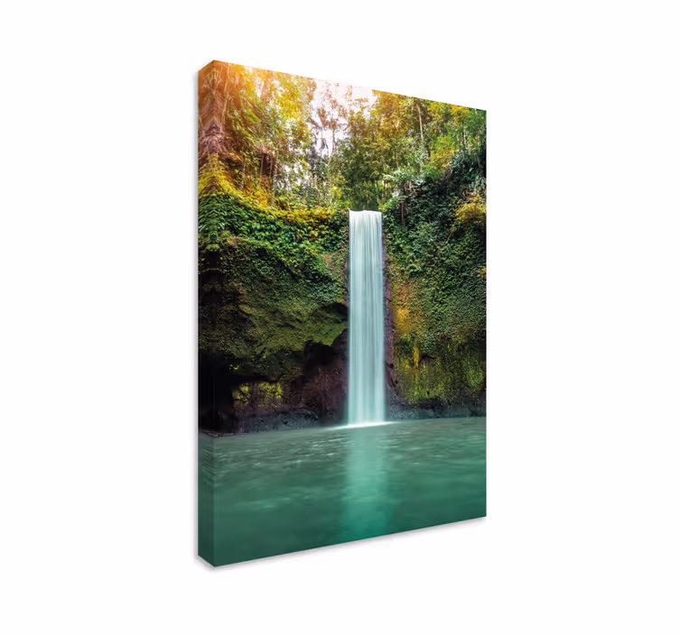 Tranquil waterfall landscape landscape canvas - TenStickers