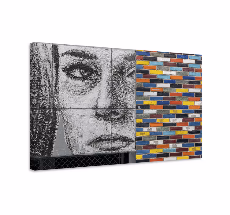 People canvas portrait and mosaic art - TenStickers