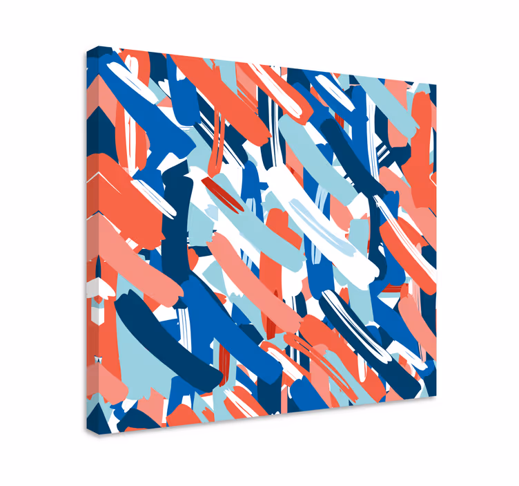 Abstract wall art 1 dynamic brush strokes - TenStickers