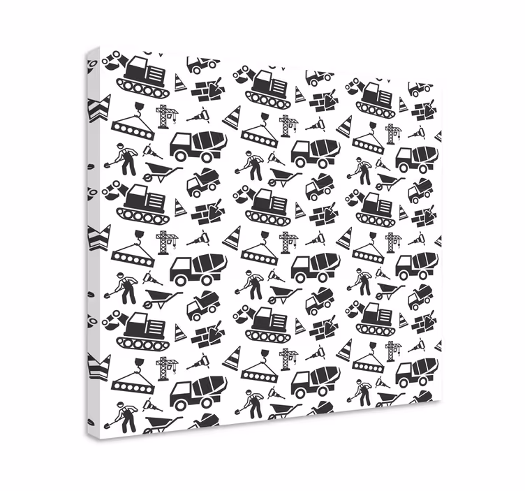 Quote canvas construction site illustrations - TenStickers