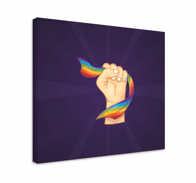 Quote canvas pride fist symbol - TenStickers