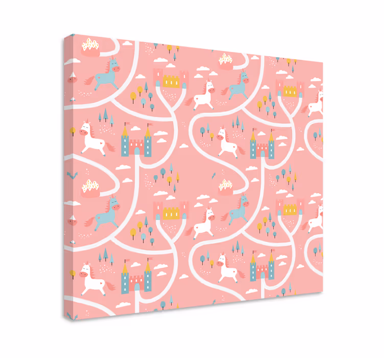 Stag canvas enchanted unicorn adventure - TenStickers