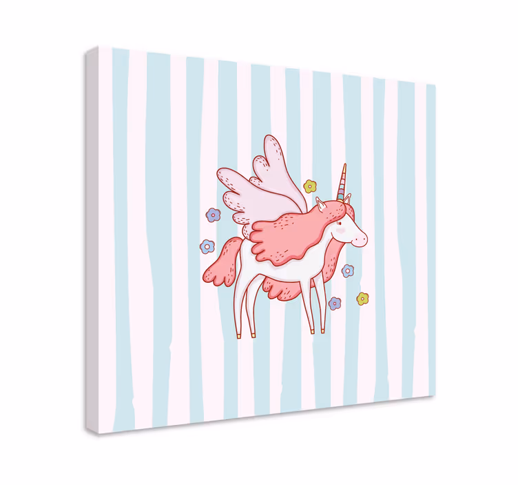 Unicorn pictures framed magical winged unicorn - TenStickers