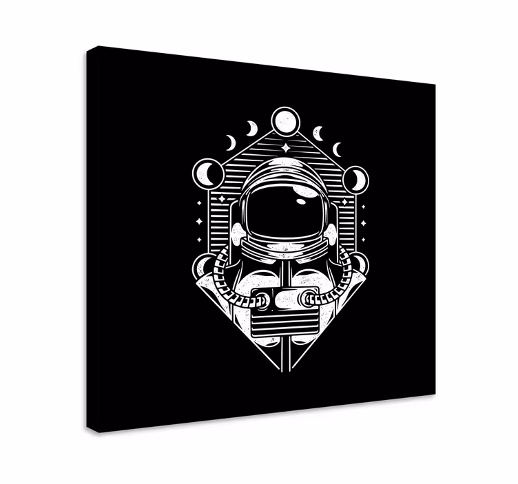 Framed gaming wall art astronaut moon phases - TenStickers