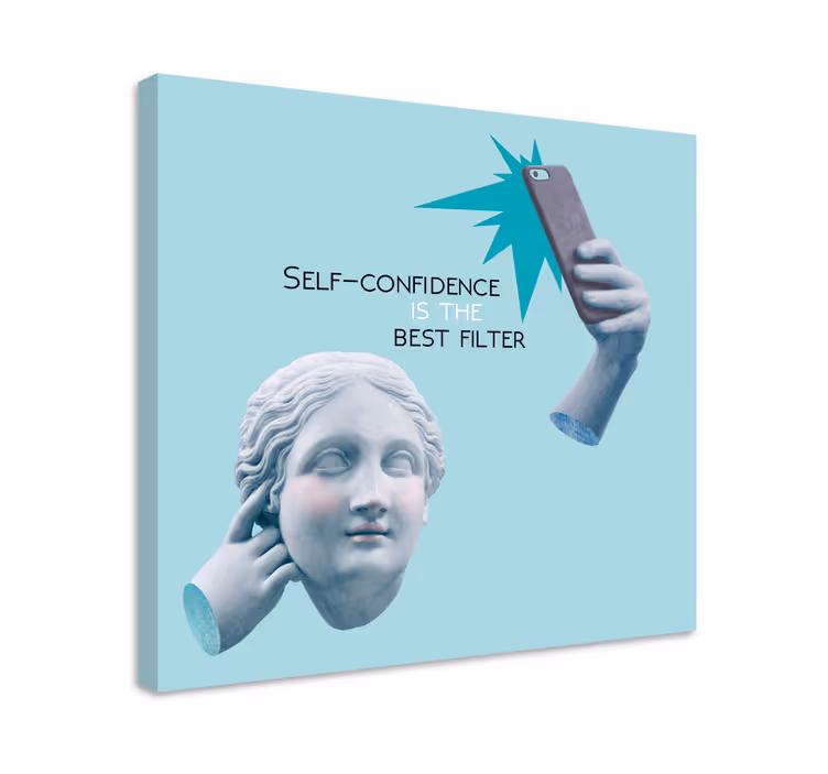 Self-confidence quote canvas - TenStickers