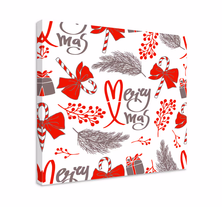 Abc canvas wall art merry christmas design - TenStickers