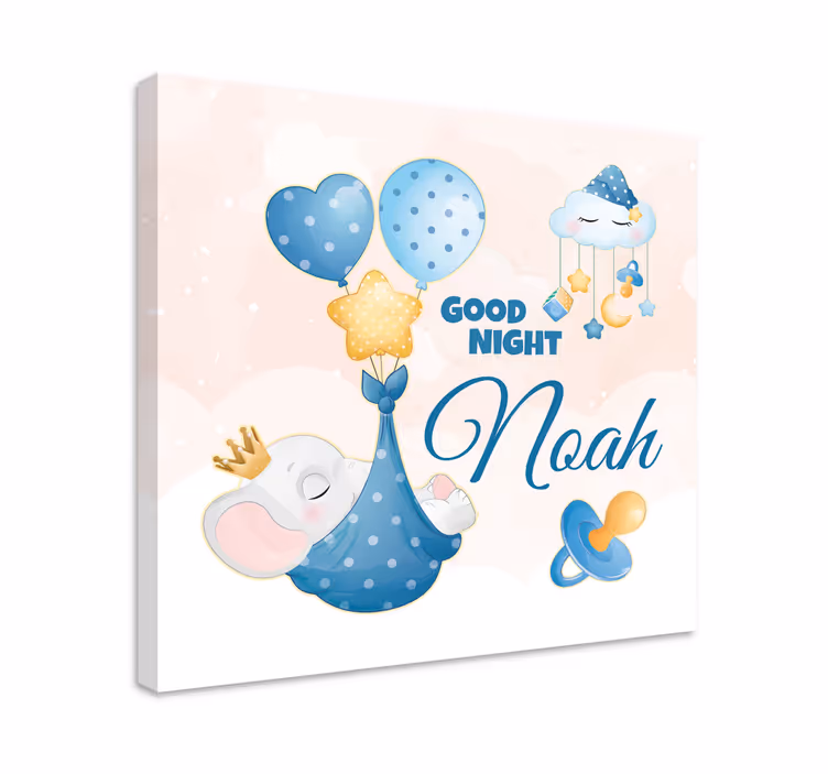 Cocktail canvas sleepy elephant - TenStickers