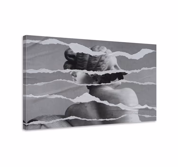 Canvas art torn paper artwork - TenStickers