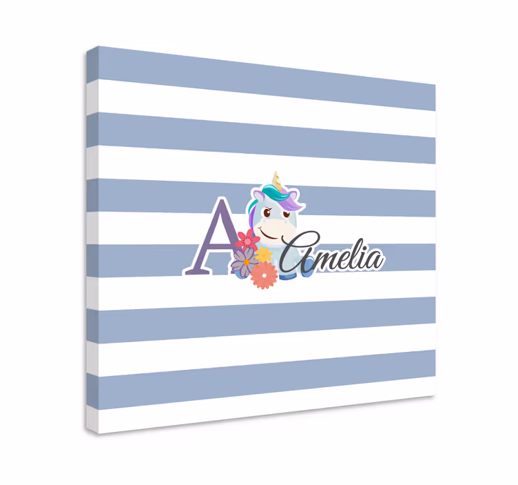 Unicorn pictures framed personalised unicorn artwork - TenStickers