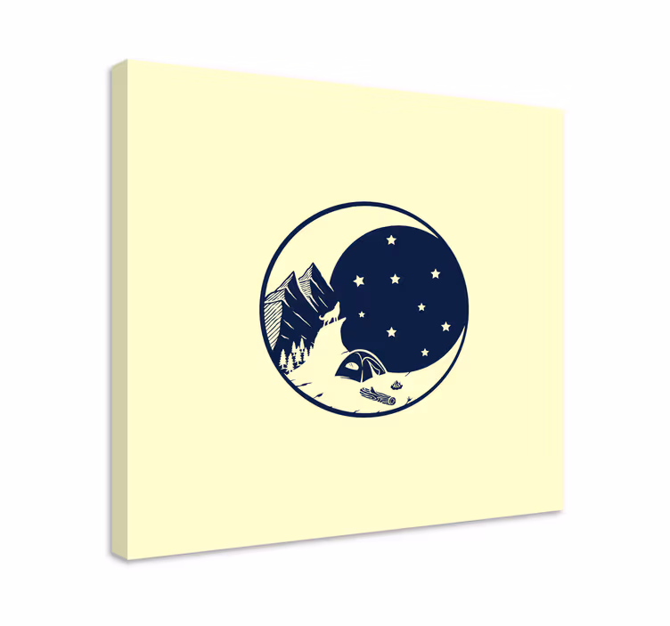 Landscape canvas camping beneath the stars - TenStickers