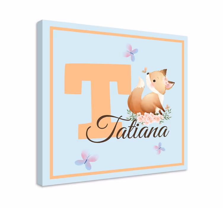 Cocktail canvas t friendly fox - TenStickers