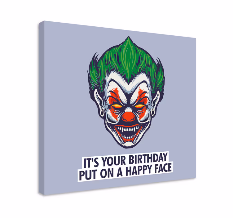 People canvas birthday clown face art - TenStickers