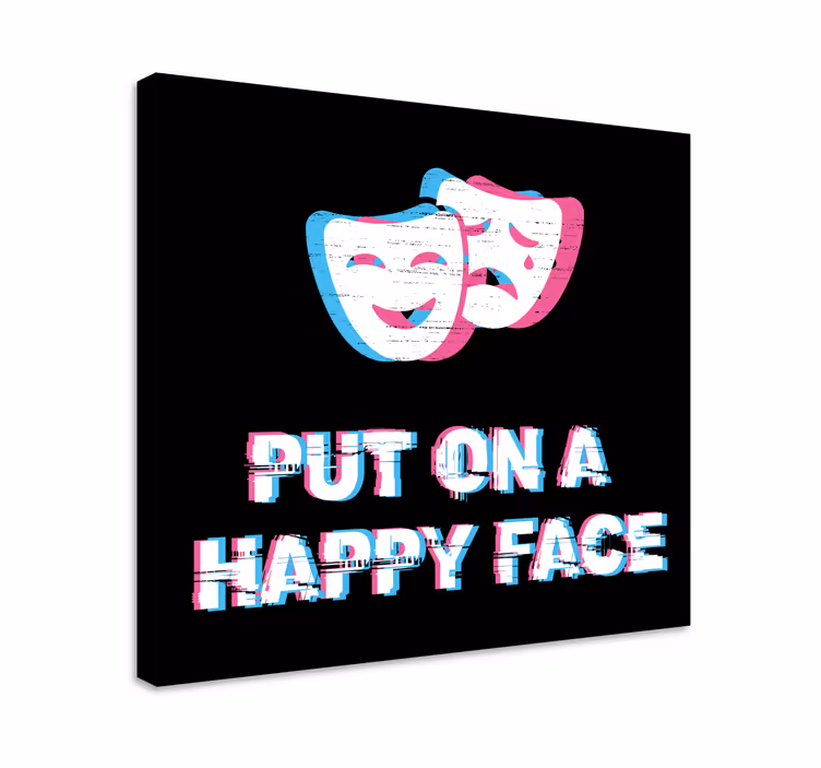 Quote canvas joyful smile design - TenStickers