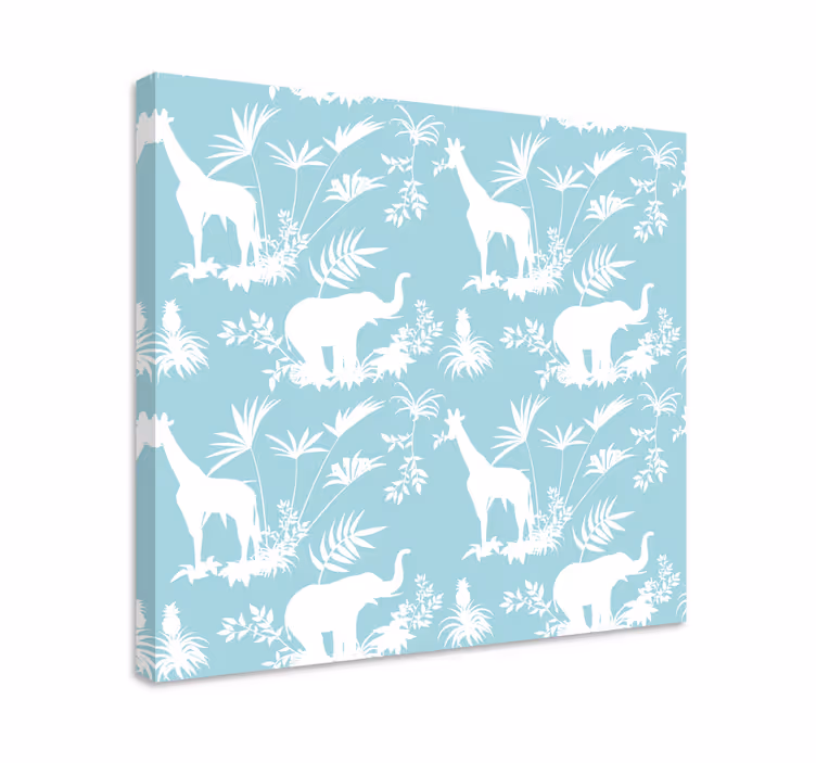 Elephant wallart elephant and giraffe art - TenStickers