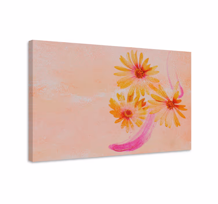 Flowers canvas sunlit floral touch - TenStickers