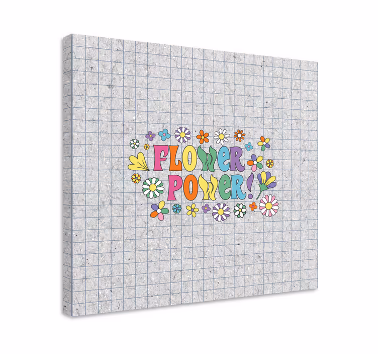 Flowers canvas flower power artwork - TenStickers