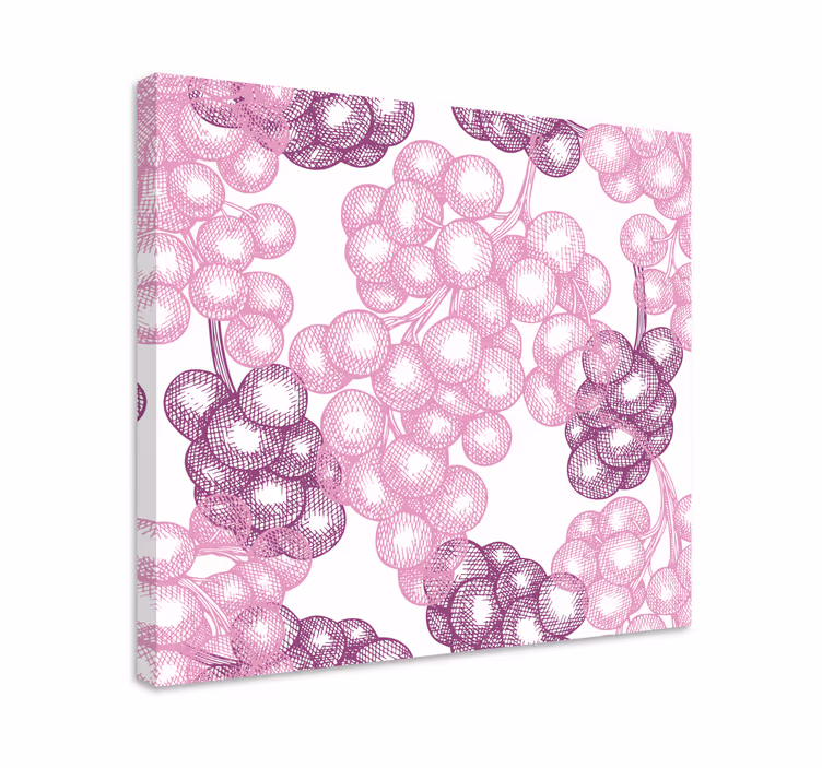 Flowers canvas pink floral design - TenStickers