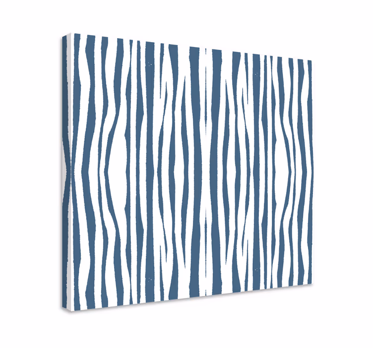 Striped Blue "Hampton Style" abstract canvas - TenStickers