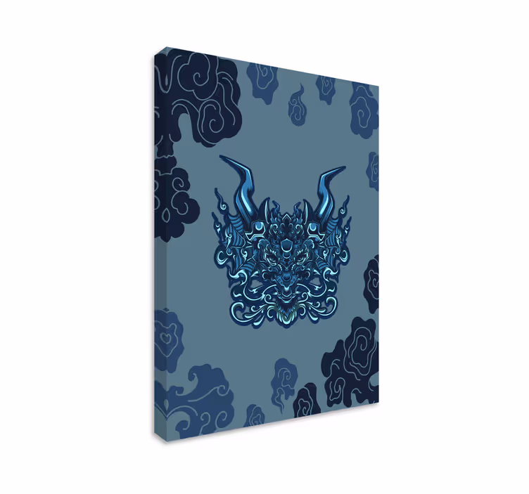 Mandala canvas dragon inspired design - TenStickers