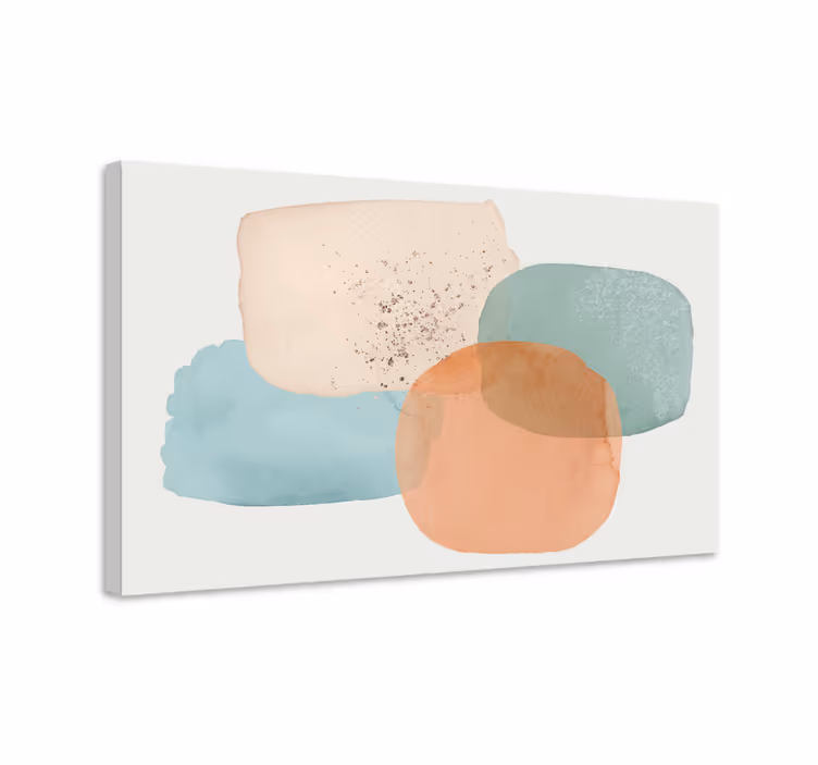 Earth colors minimalist canvas for dining room - TenStickers